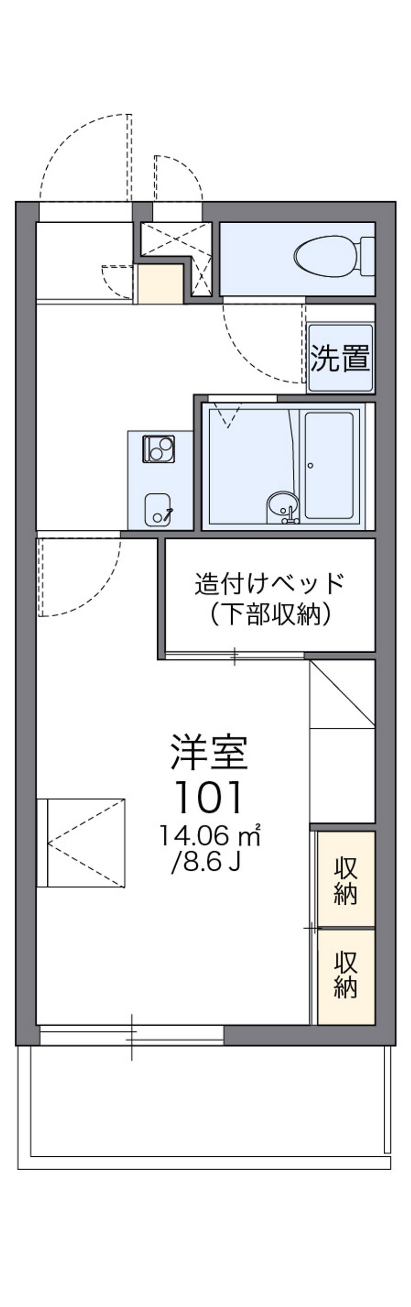 レオパレスアデッソⅠ 間取図