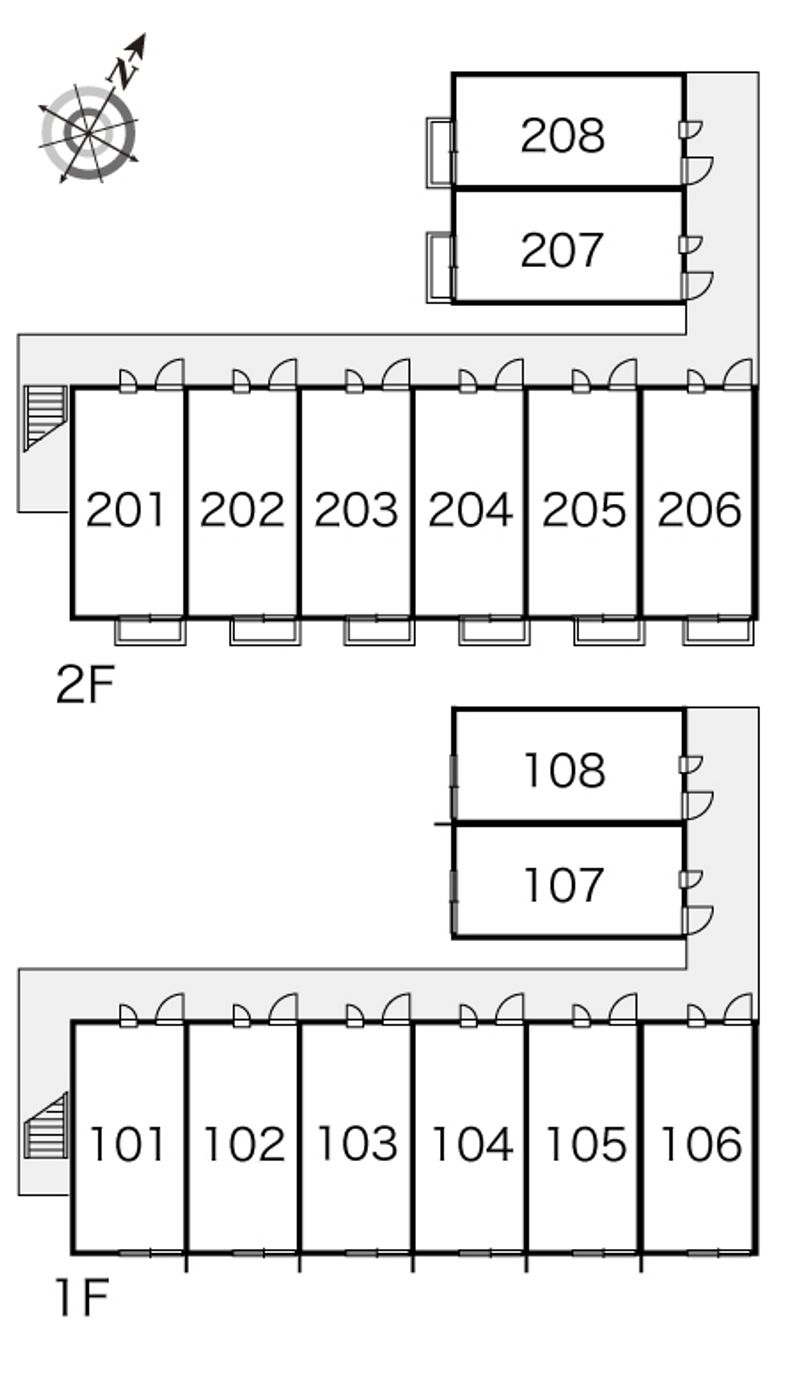 レオパレスグランチャ 間取配置図