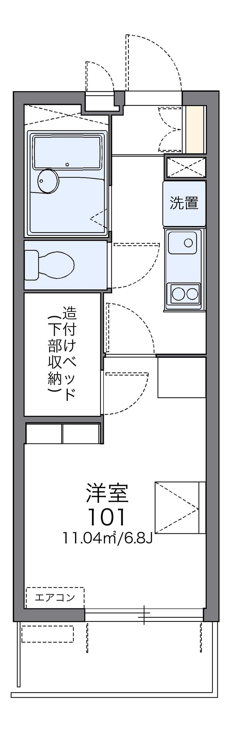 レオパレスⅠＢＡ 間取図