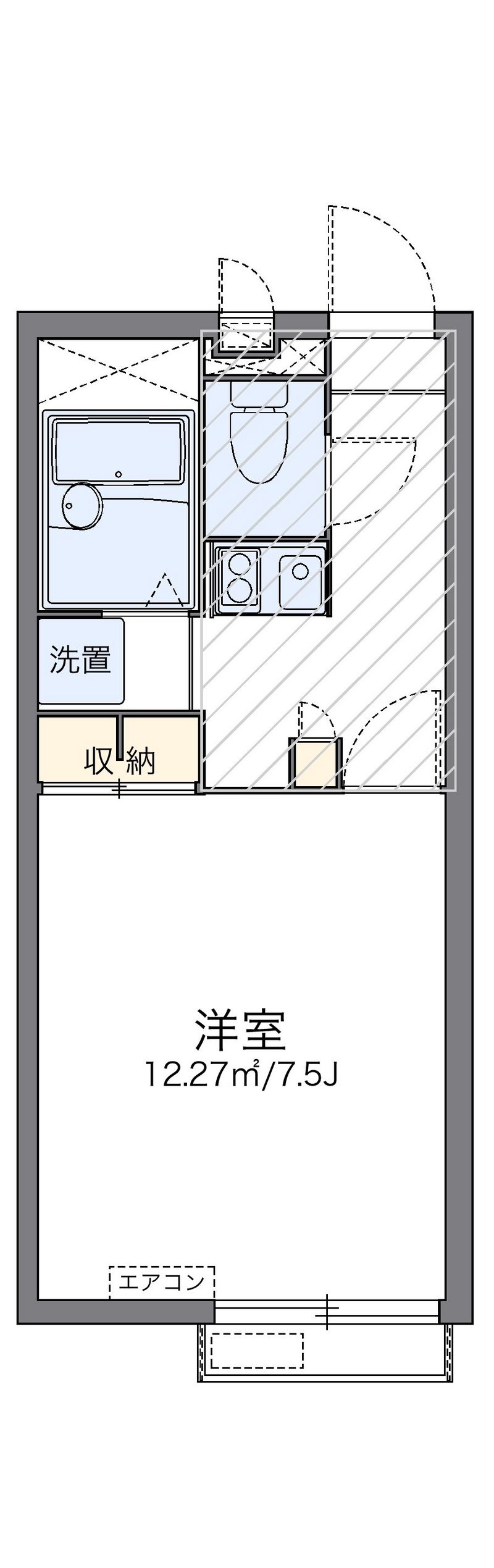 レオパレスレイフェアリー 間取図