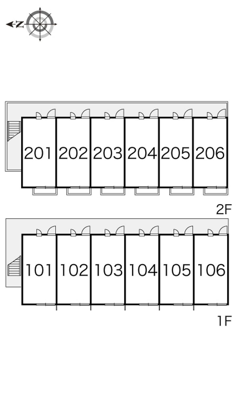 レオパレス学園東町 間取配置図
