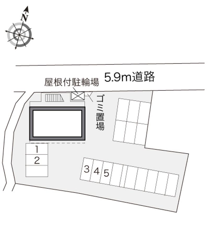 レオパレスドリーム２号館 配置図