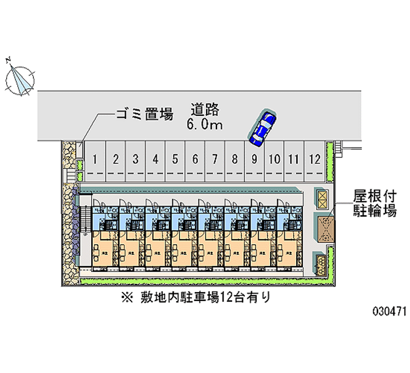 レオパレスボヌール 月極駐車場