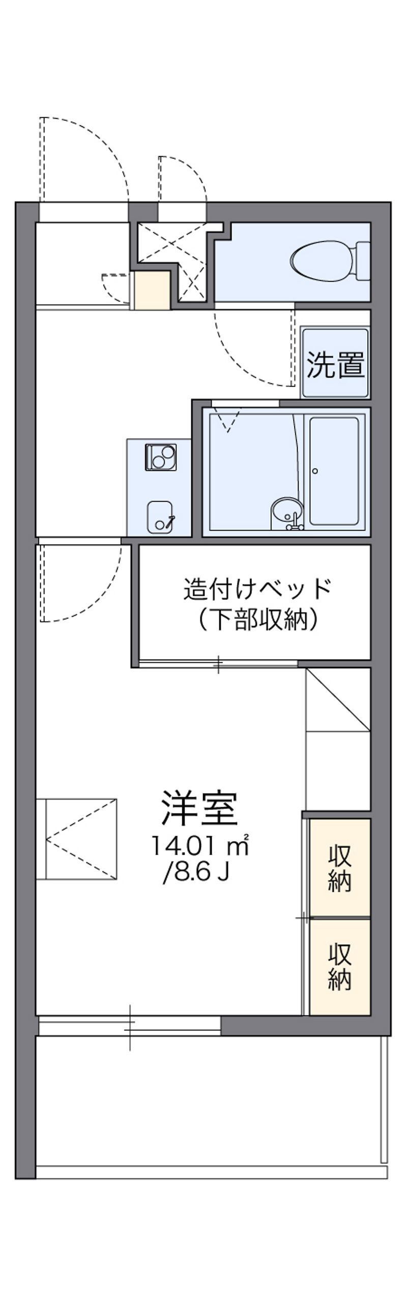 レオパレス向日葵 間取図