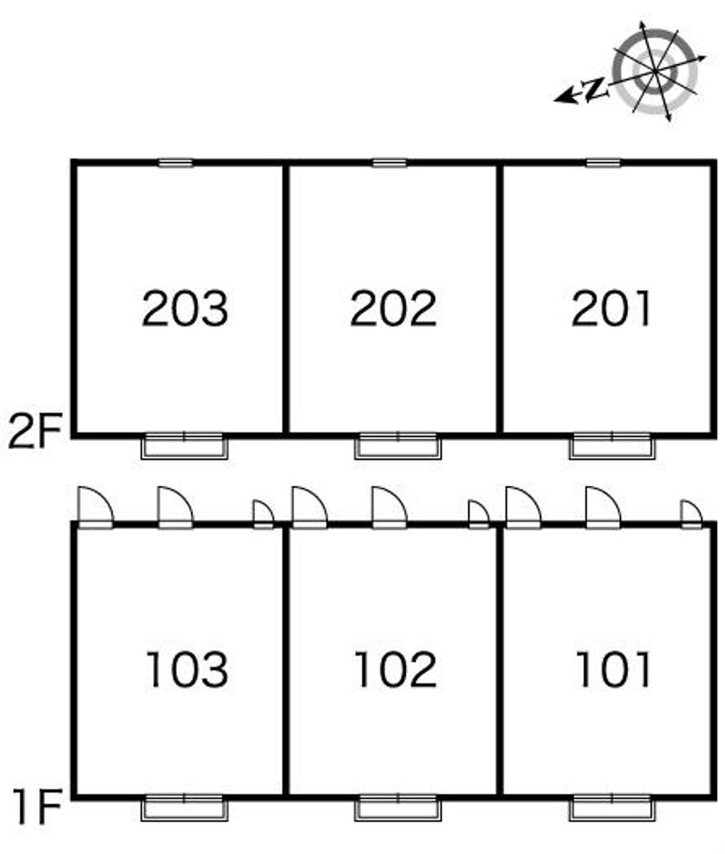 レオパレスオークラ 間取配置図