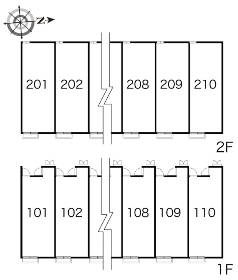 レオパレス南の風　Ⅲ 間取配置図