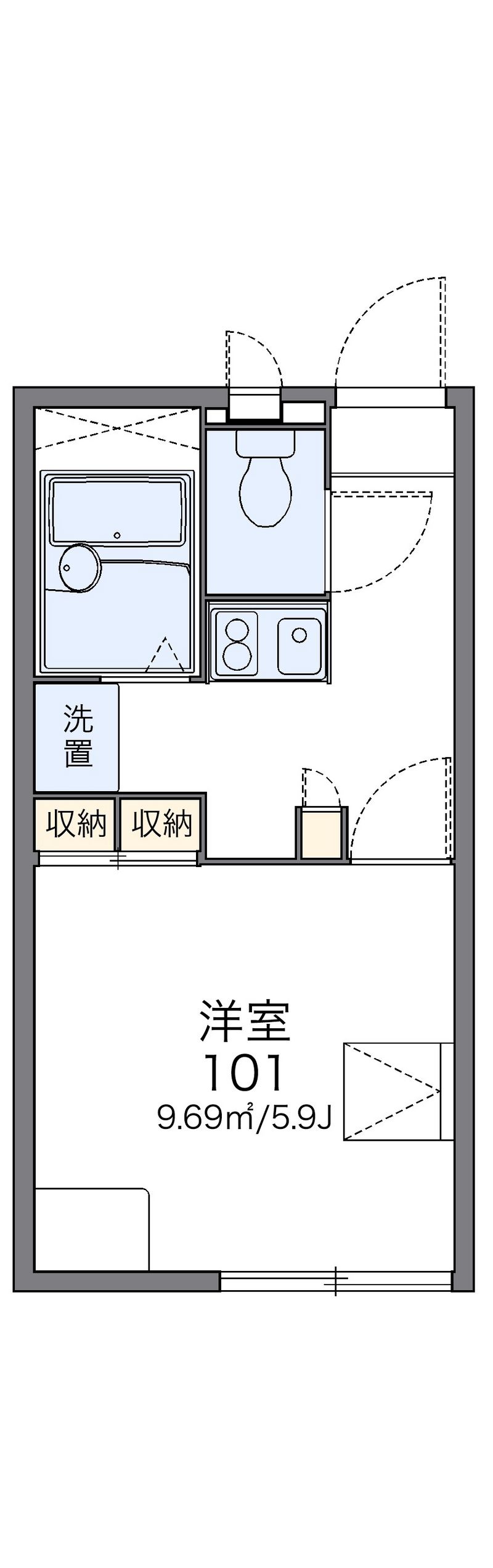 レオパレス山口Ｃ 間取図