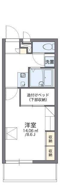 レオパレスラメルシエル 間取り図