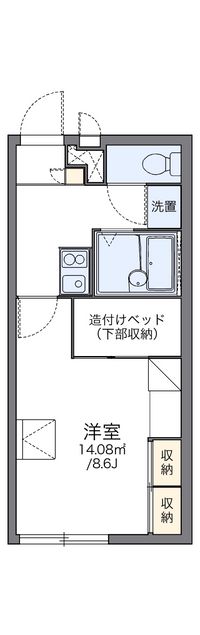 レオパレスフローラル合志館 間取り図