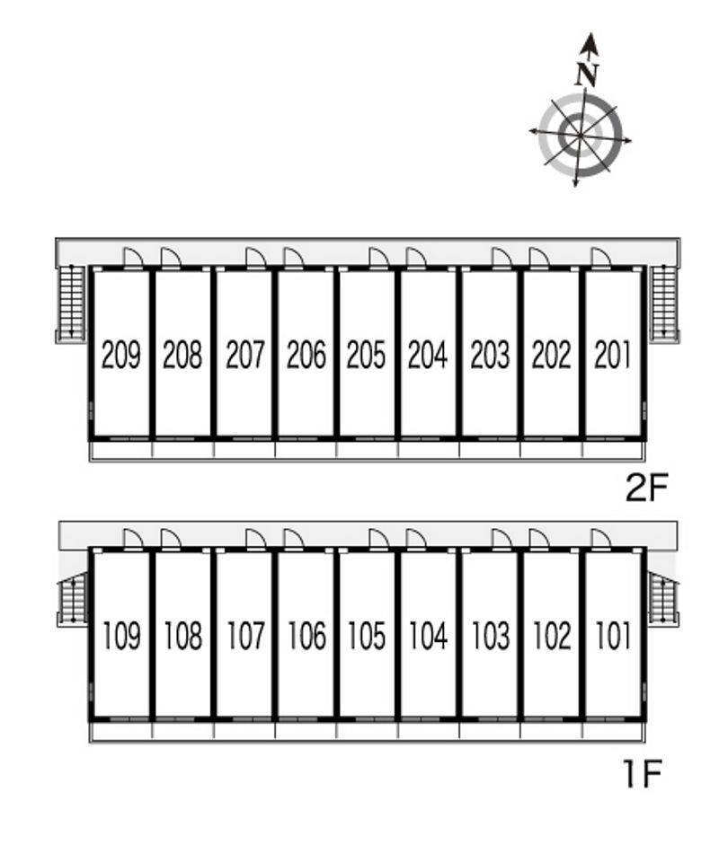 レオパレス中筋 間取り配置図