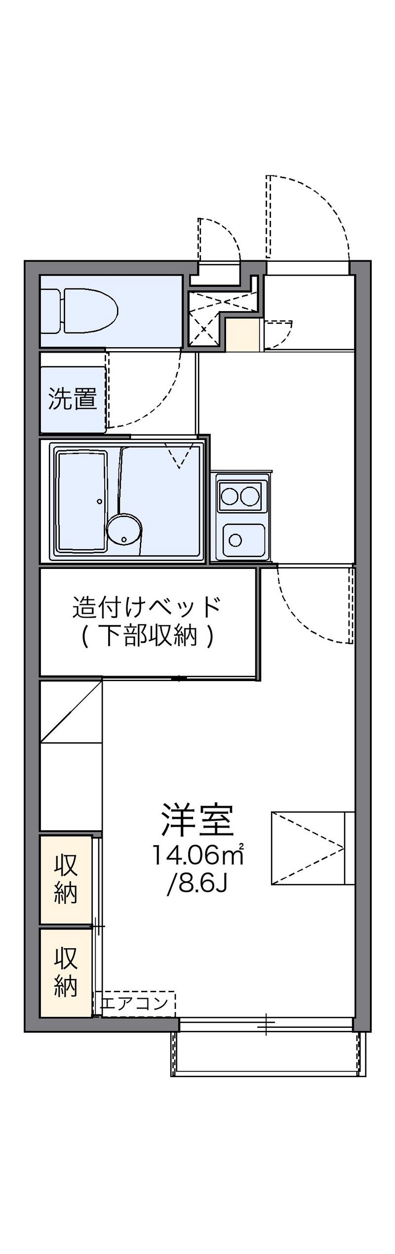 レオパレス湖月 間取図