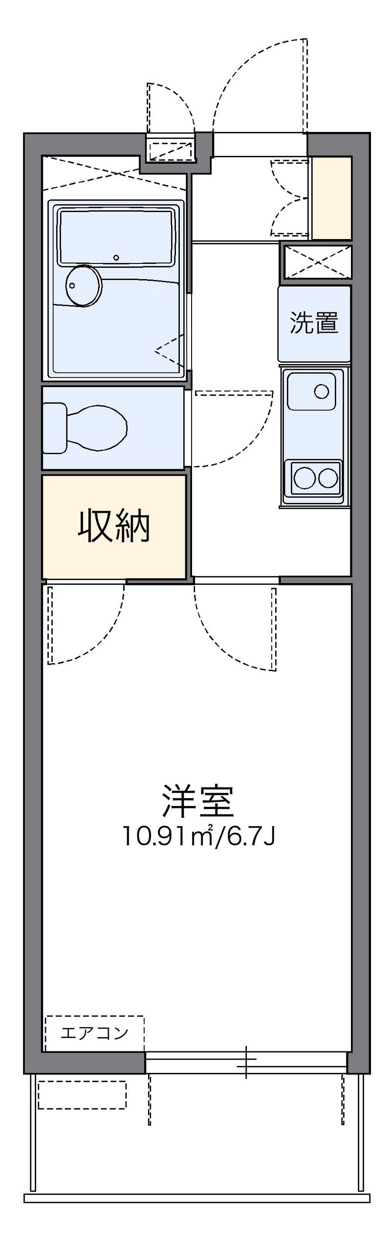 レオパレスカルム大津 間取図