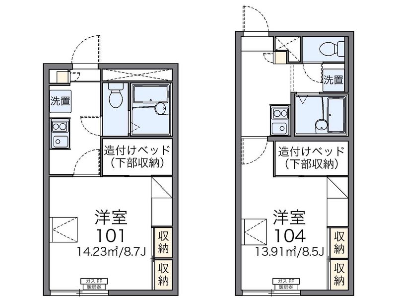 レオパレスフーガ清田 間取図