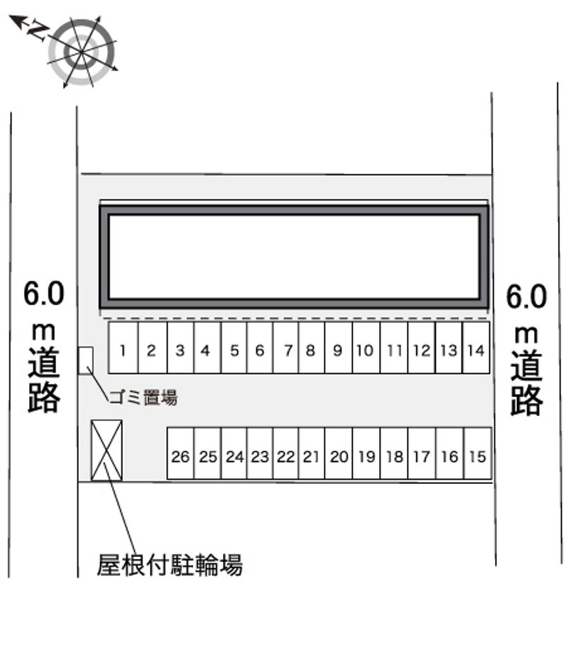 レオパレスレリーフ　一宮 配置図