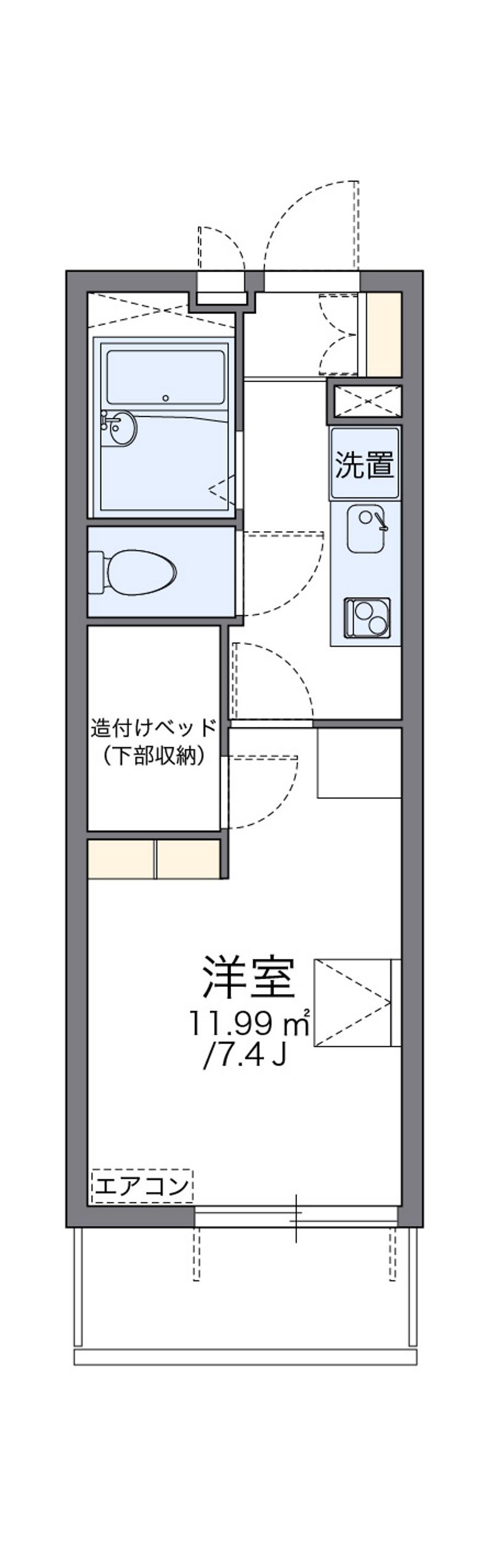 レオパレスアゼリア蛍池 間取図