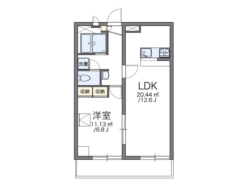レオパレス飛鳥 間取図