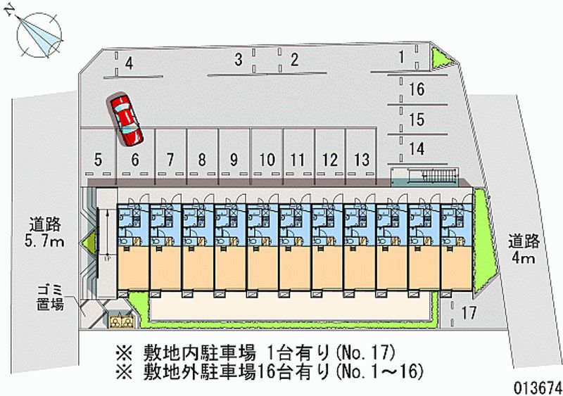 13674 Monthly parking lot