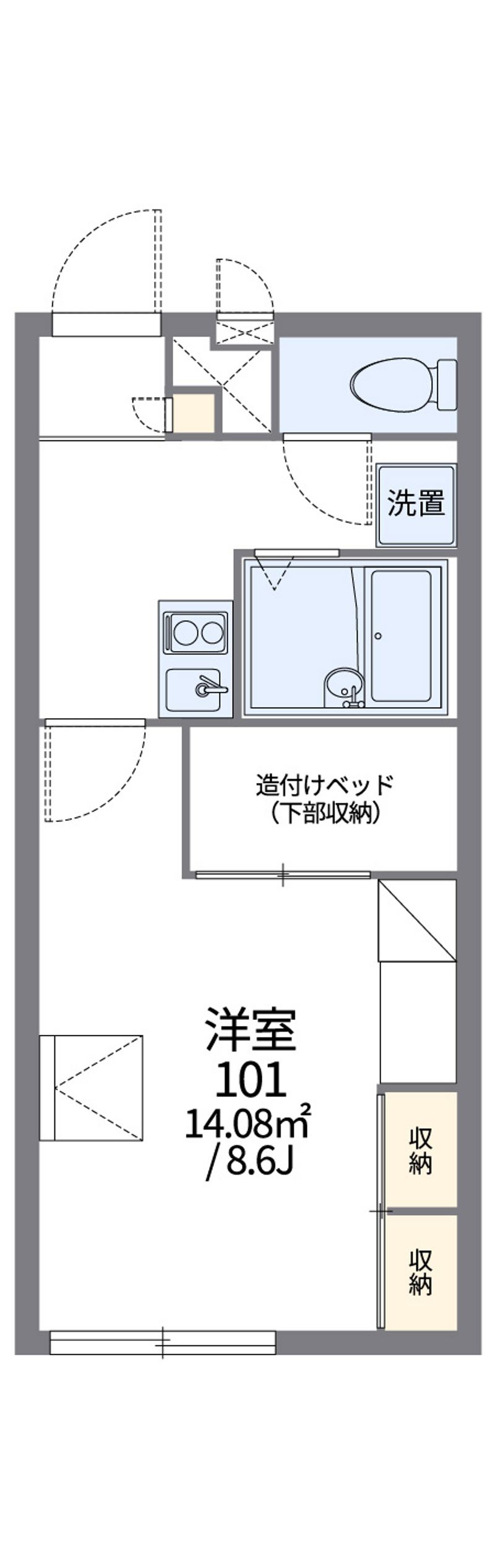 レオパレス竹寅 間取図