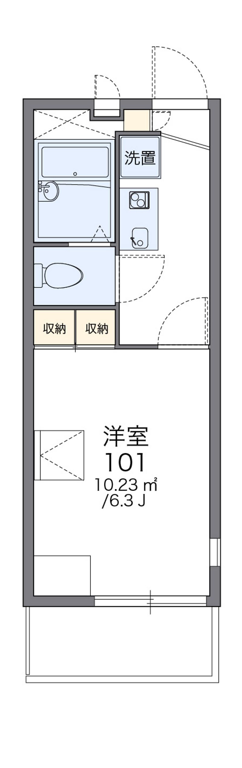 レオパレスフセアジロミナミ 間取図