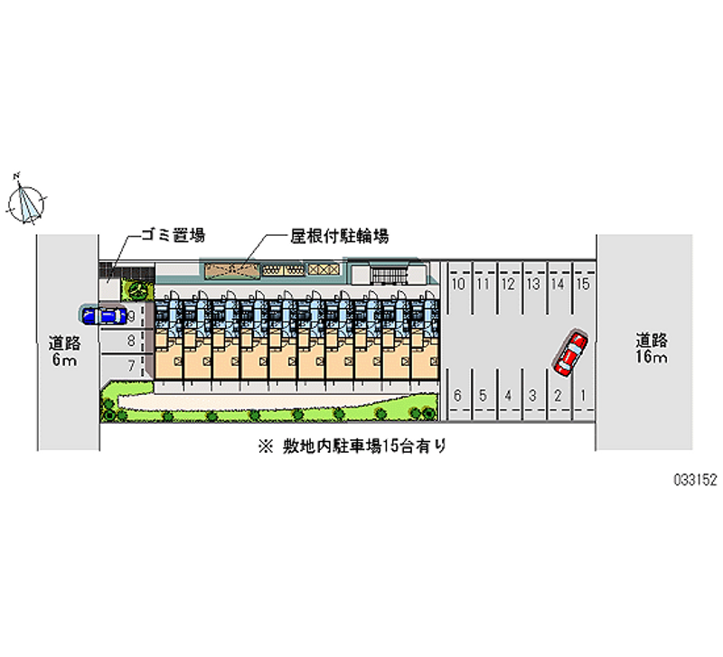 レオパレスメイプルリーフ 月極駐車場