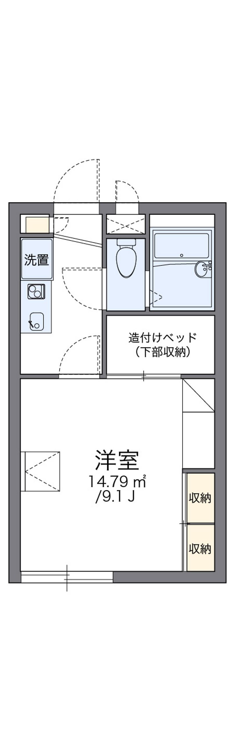 レオパレスもえぎ 間取図