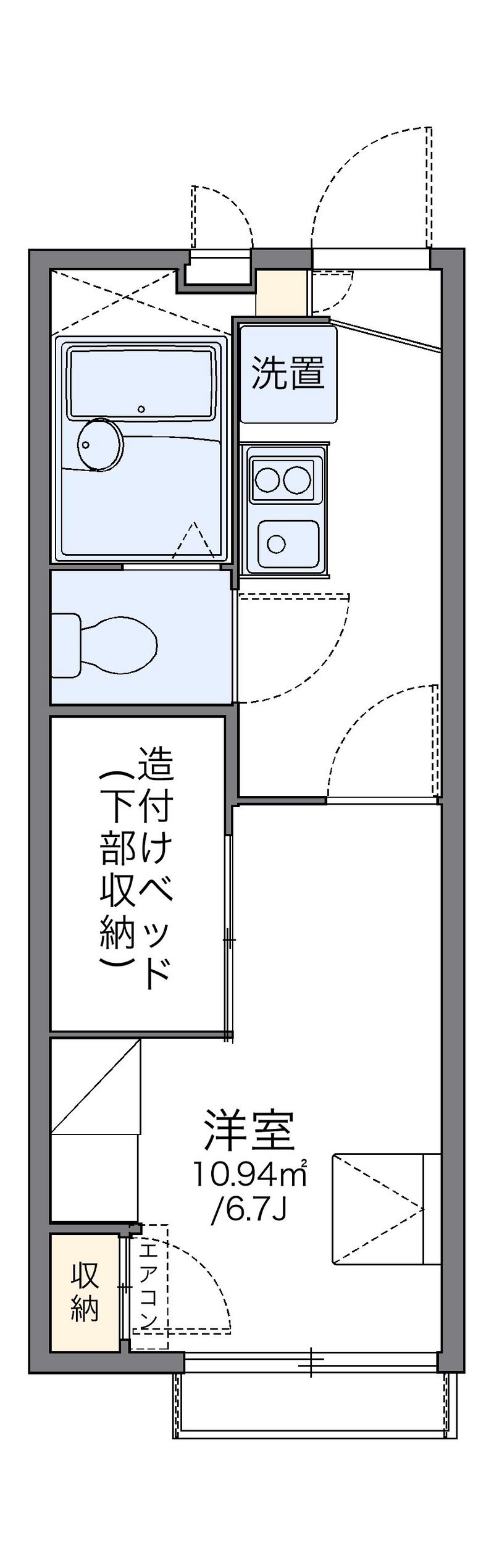 レオパレス野崎通Ｃ 間取図