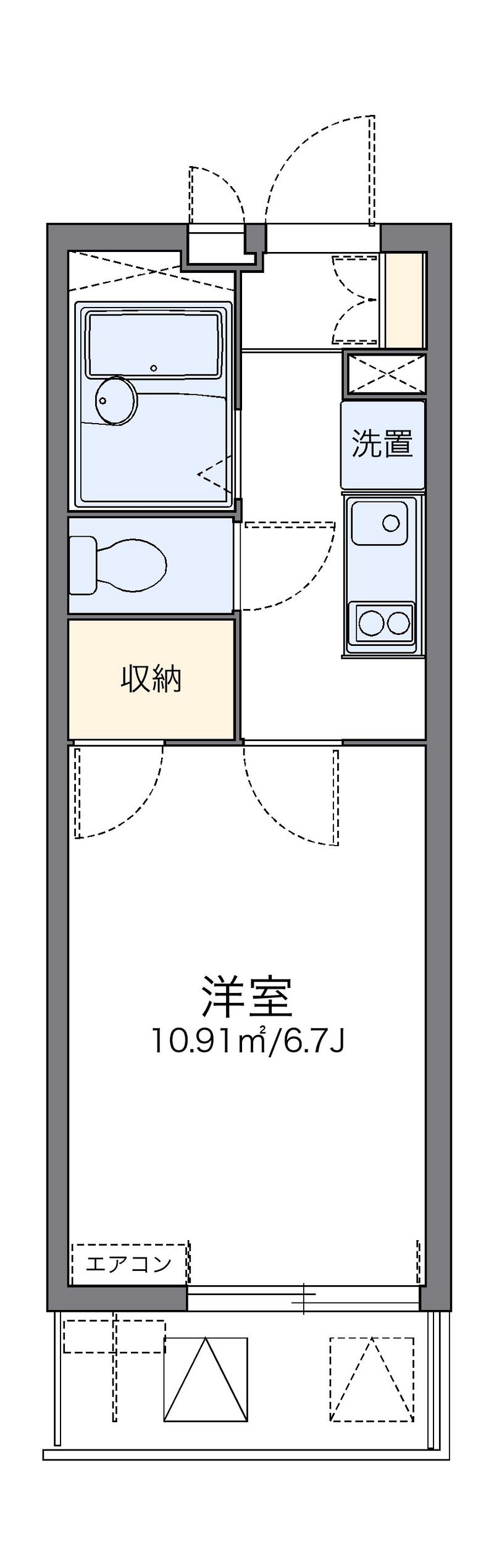 レオパレス大門坂下 間取り