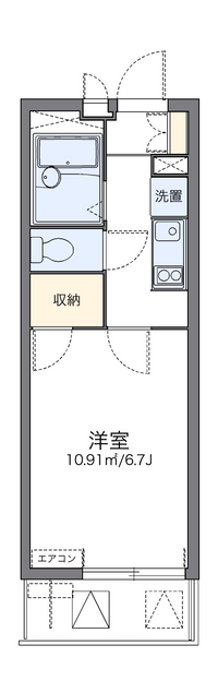 レオパレス大門坂下 間取り図