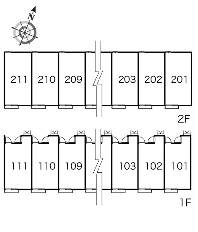 レオパレスプラムヴィラ 間取配置図