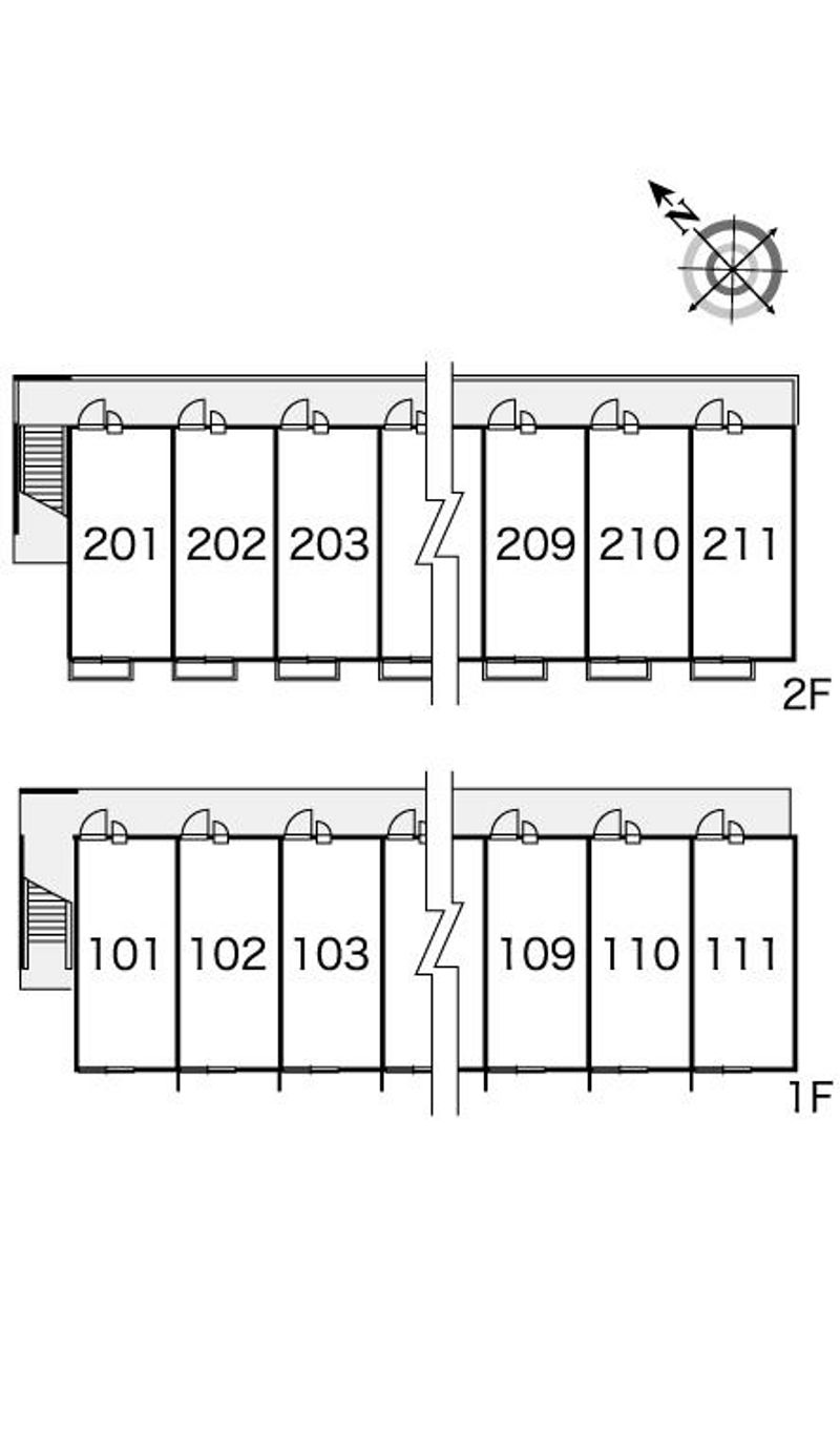 レオパレスハルスウィート 間取配置図