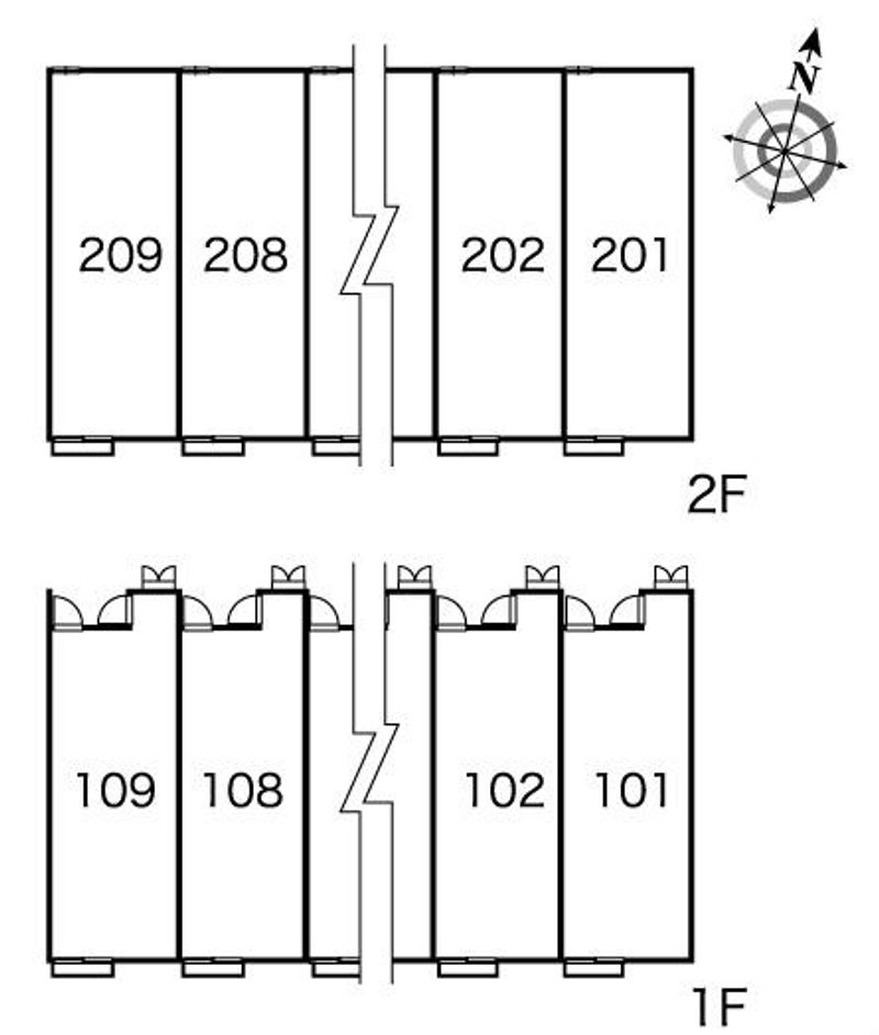 レオパレスはなみずき 間取配置図
