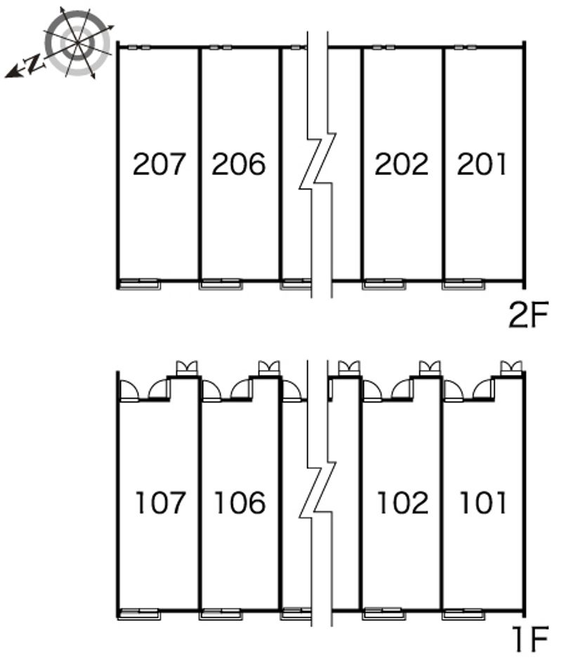 レオネクストみどうたうん　２１ 間取配置図