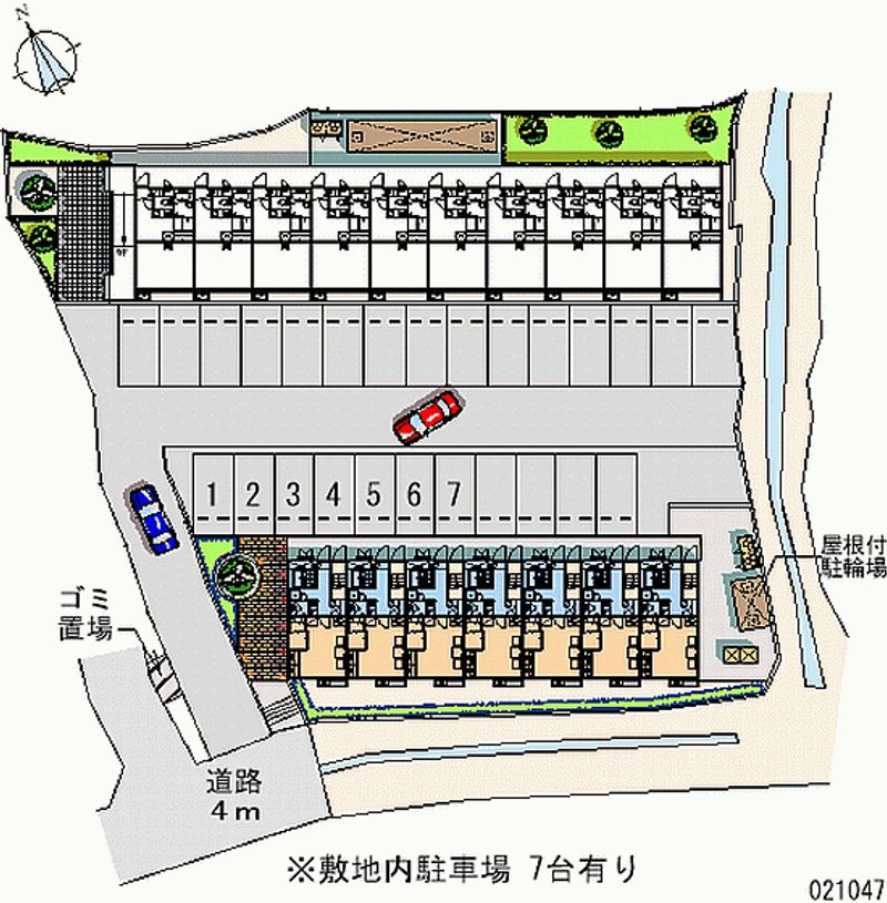 レオパレスグリーンヒルⅢ 月極駐車場