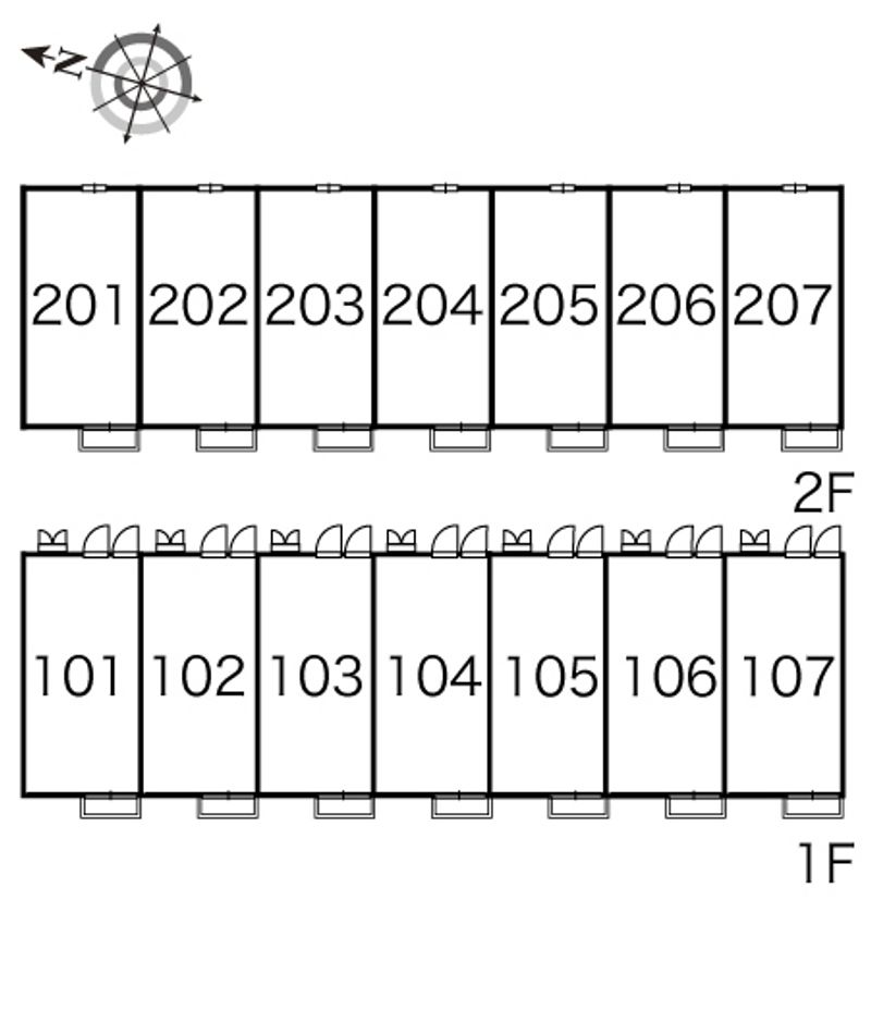 レオパレスハーベストⅡ 間取り配置図
