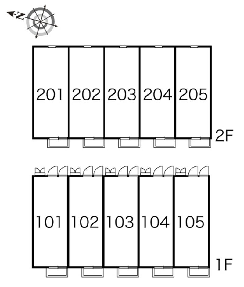 レオパレスアルテⅡ 間取り配置図