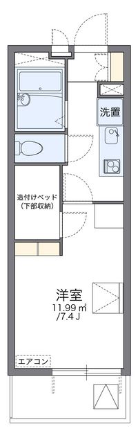 レオパレスボンヌール 間取り図