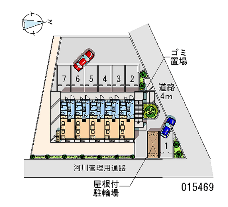 レオパレスピュア 月極駐車場