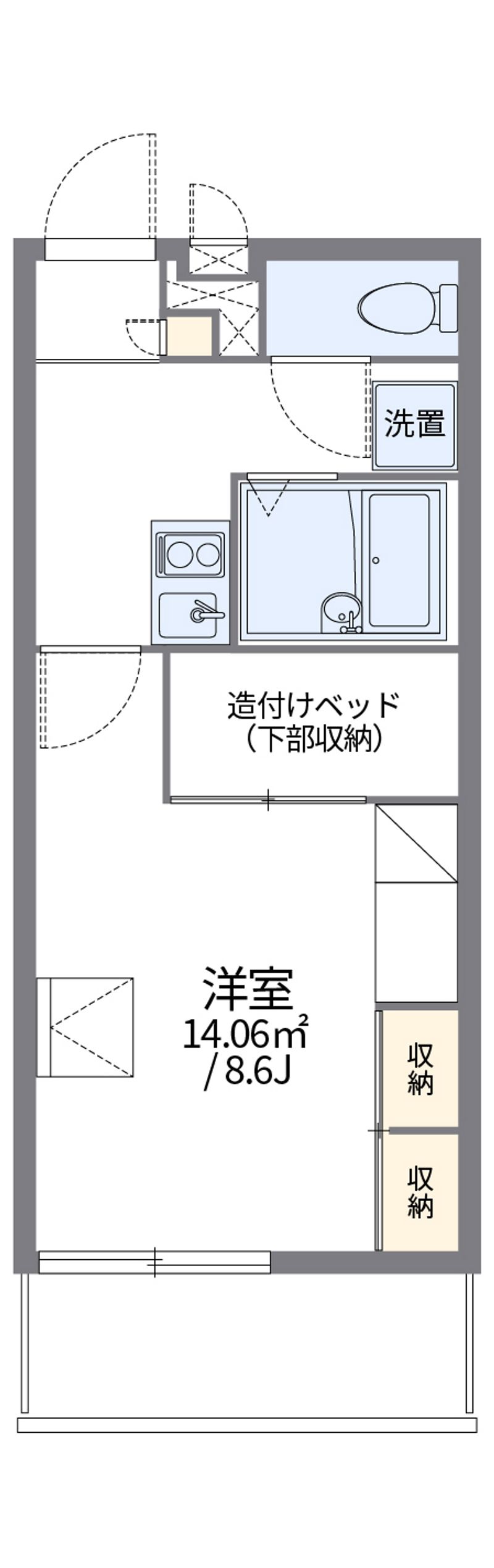 レオパレス糸田橋クラール 間取図