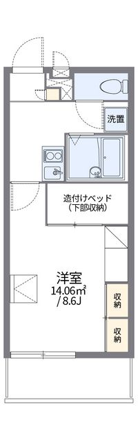 レオパレス糸田橋クラール 間取り図