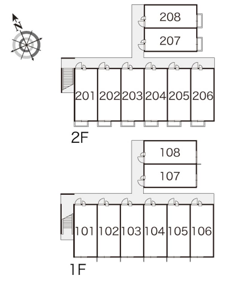レオパレス向日葵 間取り配置図