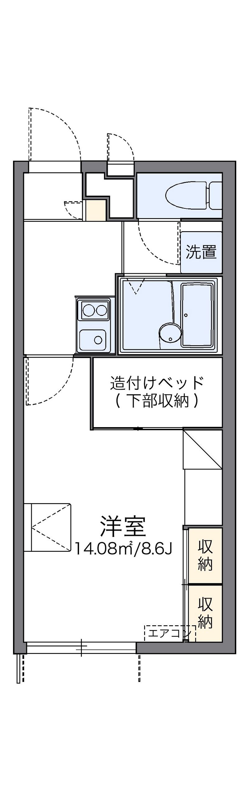 レオパレス稲荷町 間取図