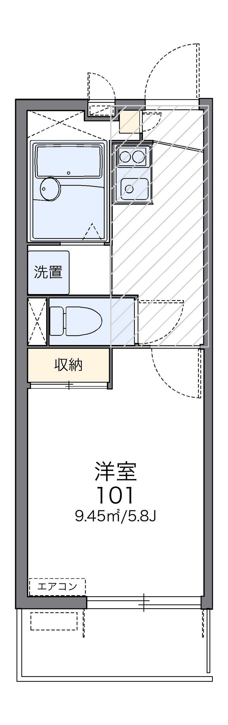 レオパレスシエスタ西郷屋敷 間取図