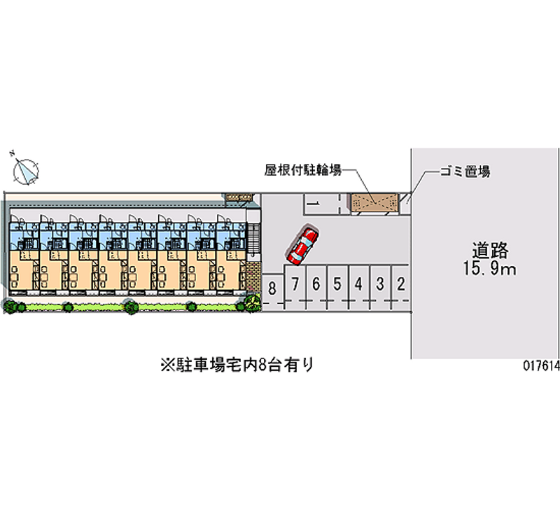 レオパレスヴィルヌーブ 月極駐車場