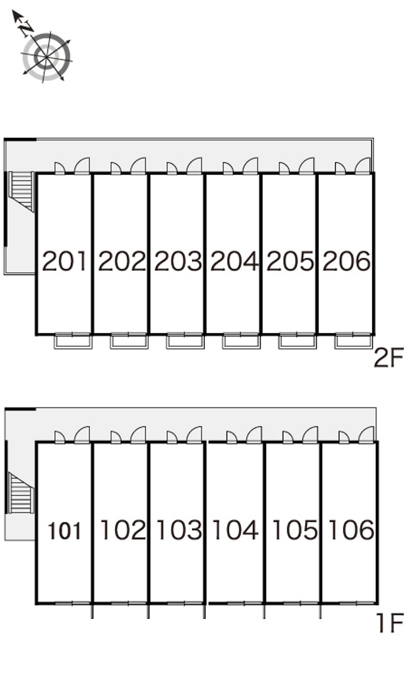 レオパレスたまゆら 間取配置図