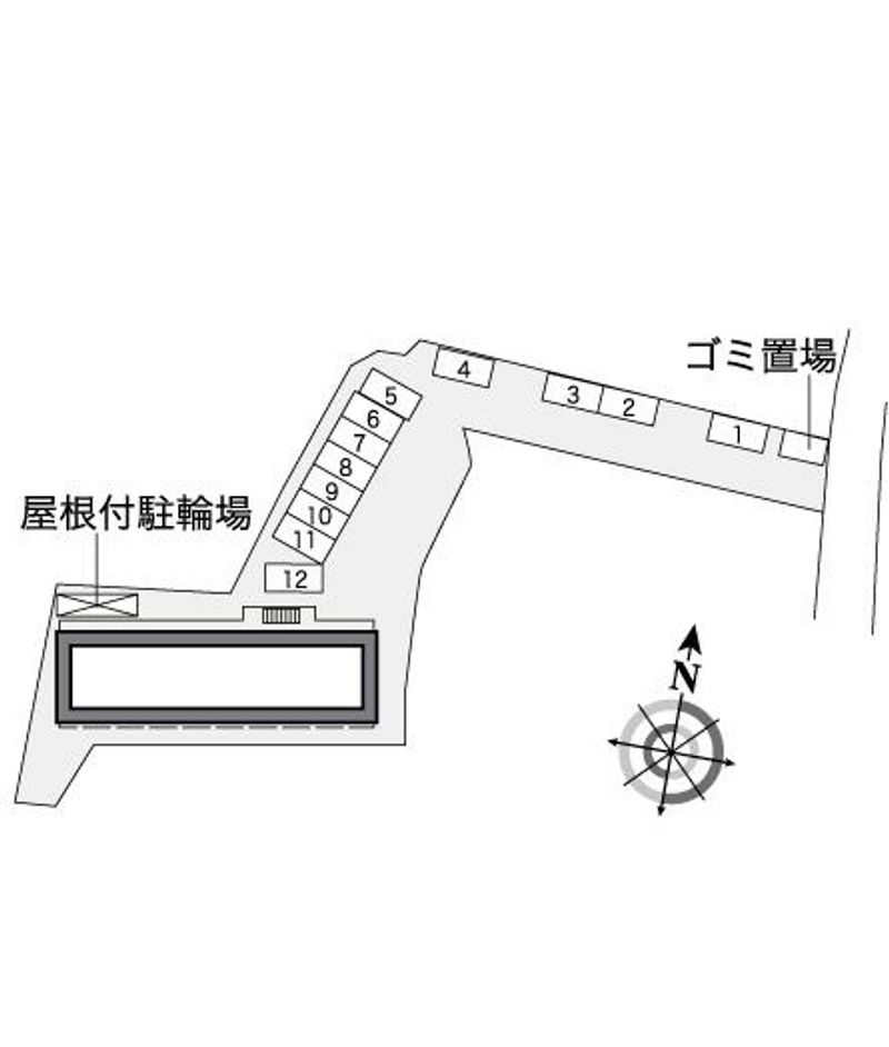 レオパレスシャスタ北千里 配置図
