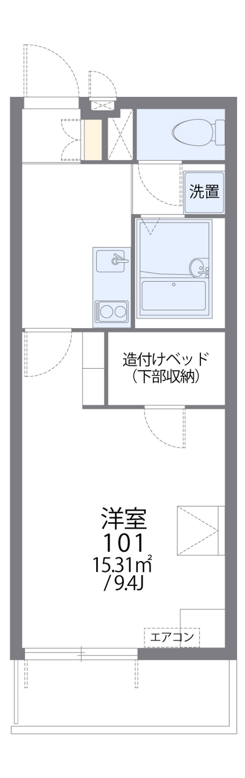 レオパレス菊陽Ⅱ 間取図