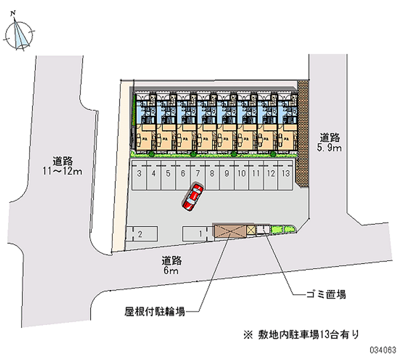 レオパレスいわふね 月極駐車場