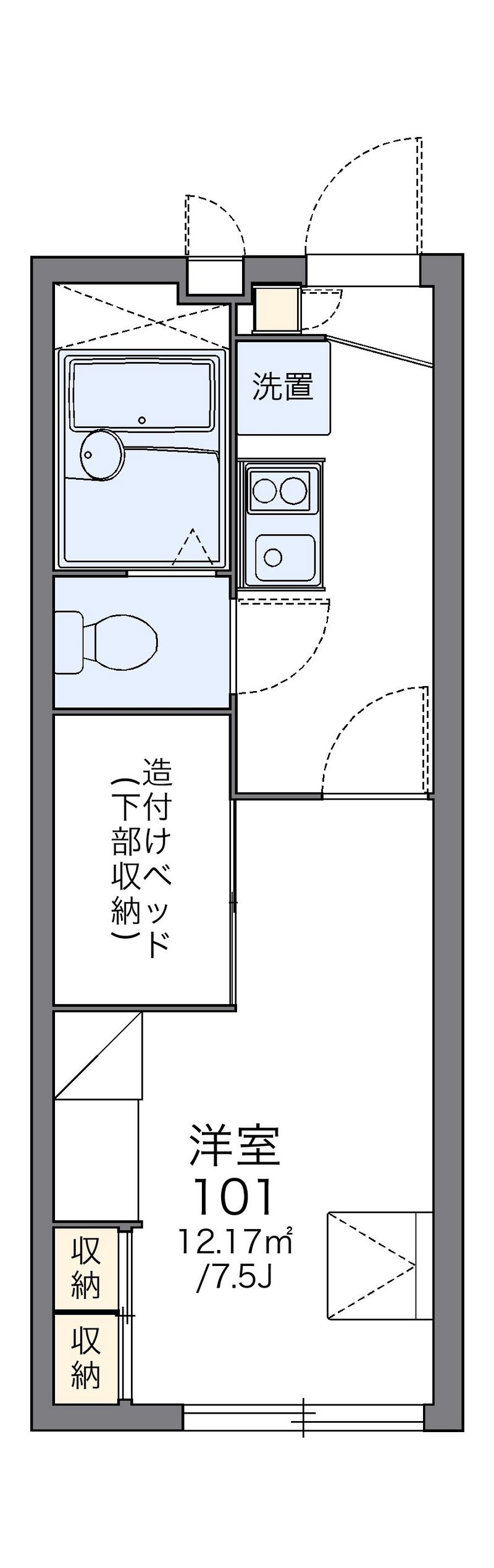 レオパレスハピネス 間取図