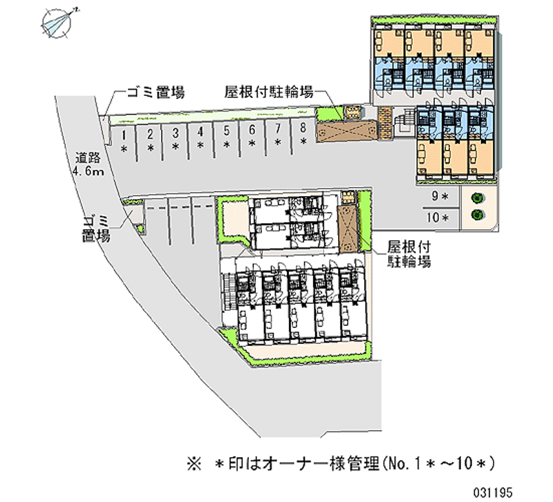レオパレスツーリーフⅡ 区画図