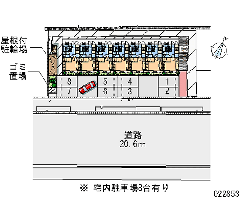 レオパレスしらべ 月極駐車場